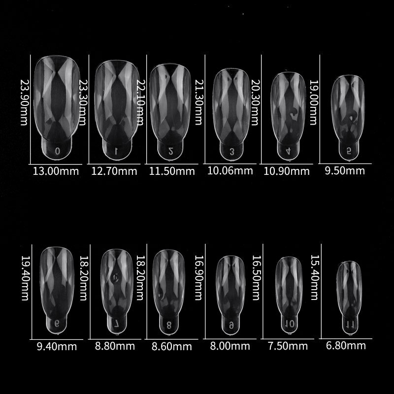 120Pcs Quick Building Mold Tips Nail Forms Finger Extension Nail Art Tools Clear
