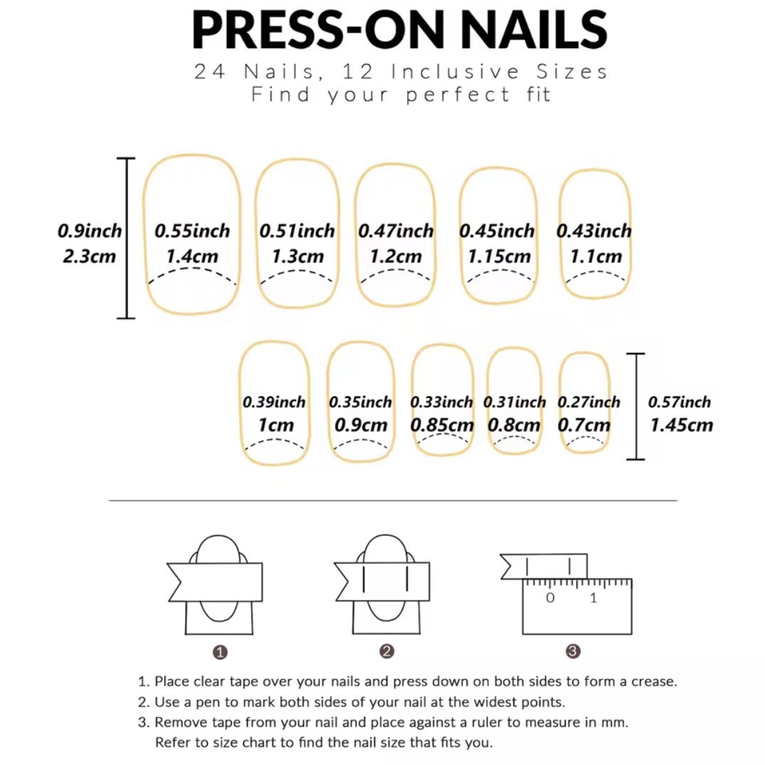 24pcs Medium Length Square Fake Nail In White And Pink Line Press On Nails