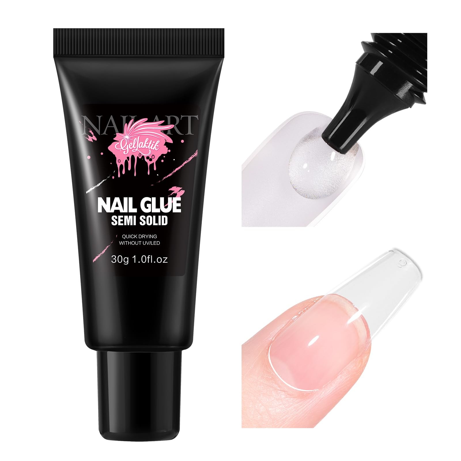 30g Strong Nail Glue for Press On Nails, No UV Lamp Needed | 10s Quick Drying &