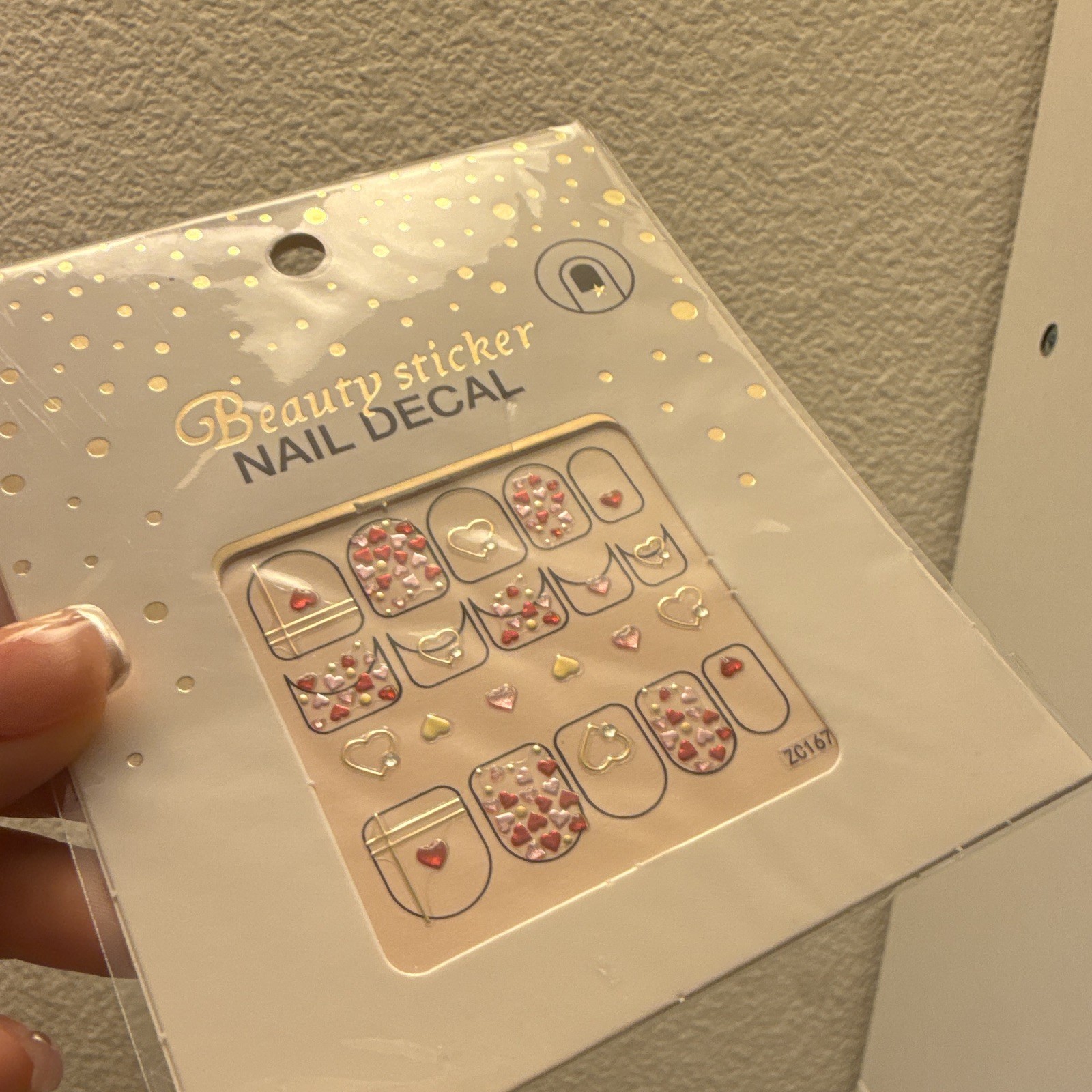 Lovely 3D heart sticker sheet brand new