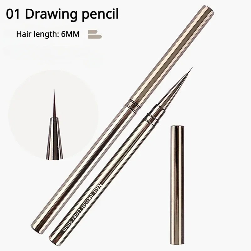 5pcs Nail Art Liners Striping Brushes Fine Line Drawing Detail Painting Blending