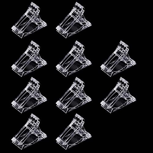 10 Nail Tips Clip Clamps for Poly Nail Gel Quick Building Extension Builder Tool