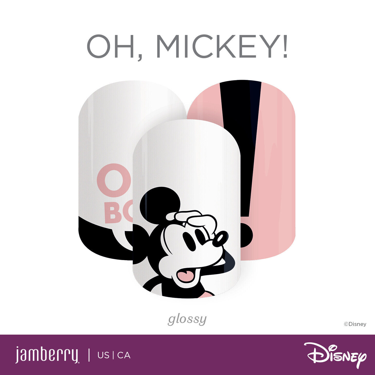 Jamberry Disney Nail Wrap. MINNIE MICKEY MOUSE – You Choose – Half Sheet