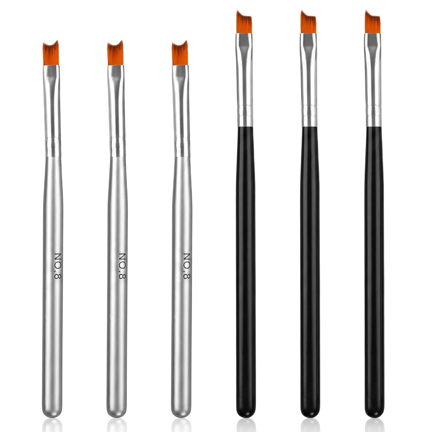 6 Pcs Ombre Nail Brush French Brush for Nails Half Moon Shape French Tip Nail Br
