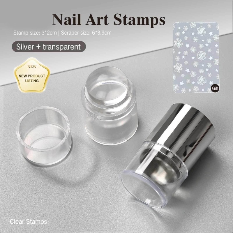 Travel Friendly Silicone Nail Stamp Tool Mini Size For Professional Art