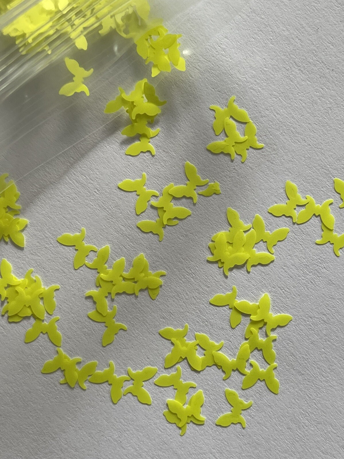 Butterfly 2 Neon Yellow Nail Glitter | 1 TSP | Gel Nail Art & Acrylic