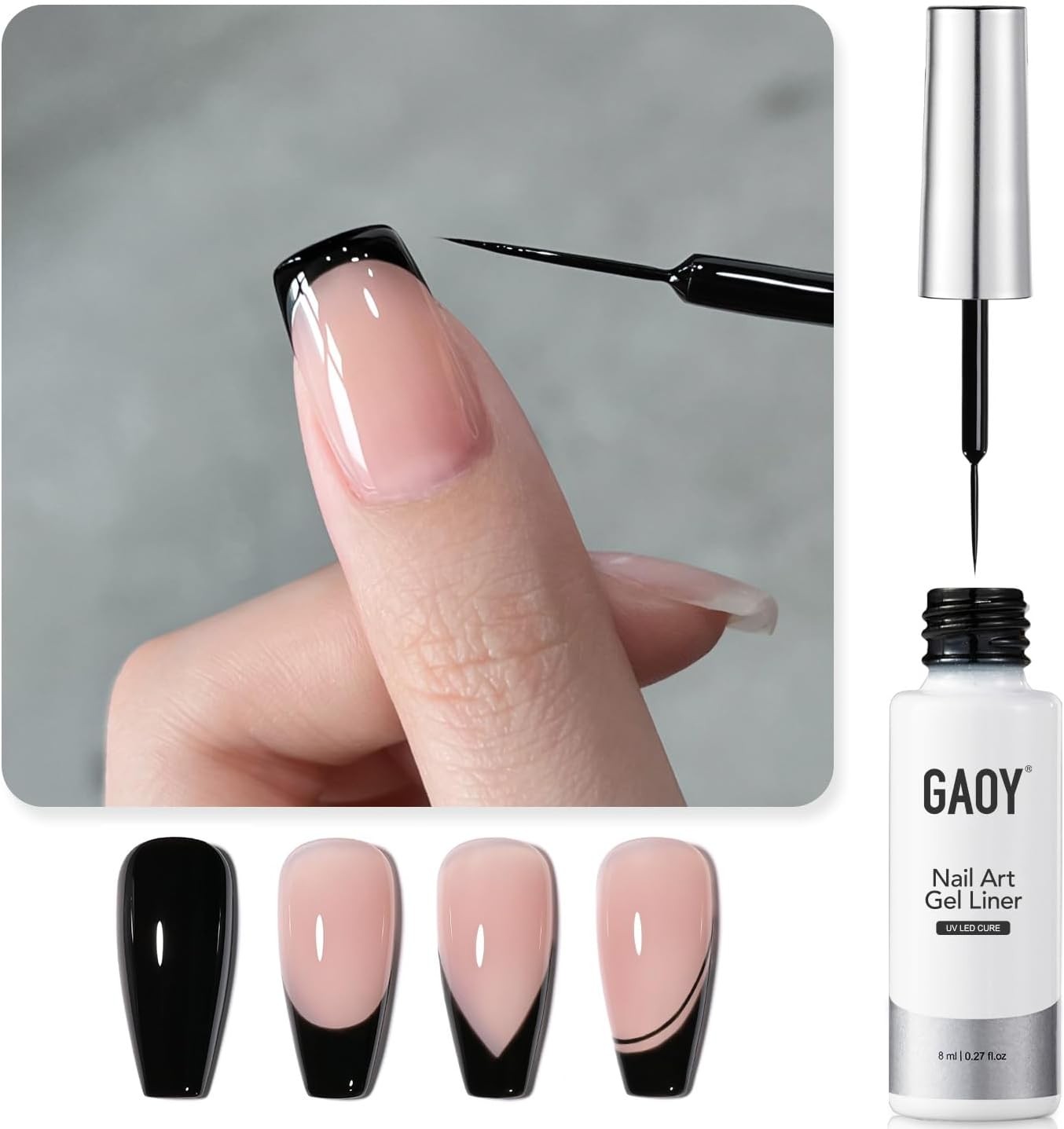 Metallic Sier l Nail Polish Art Liner, 8ml 3D Mirror Chrome