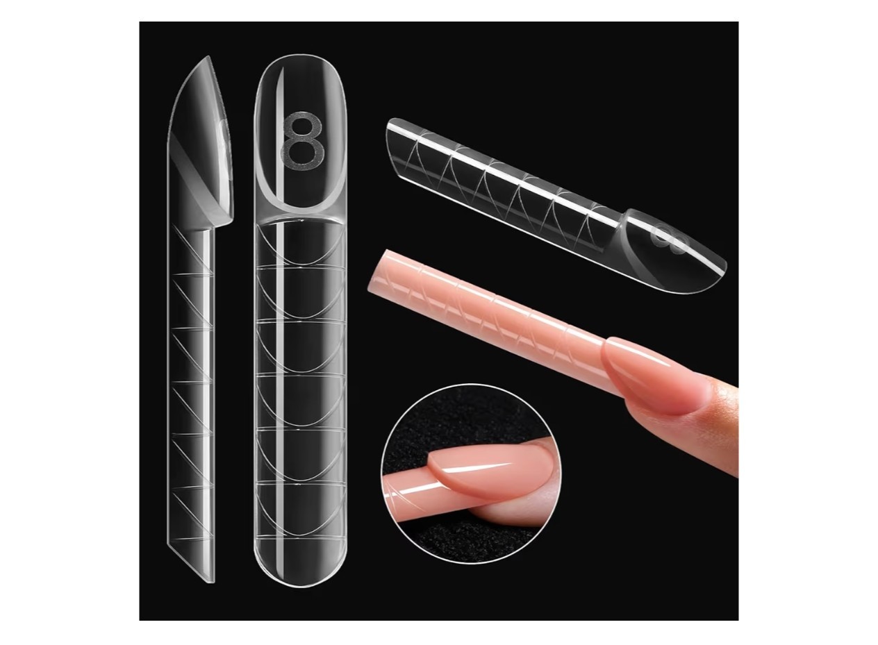 150pcs 3D Reverse Gel Nail Extensions Kit Magic Caps Zone French Nail Dual .….