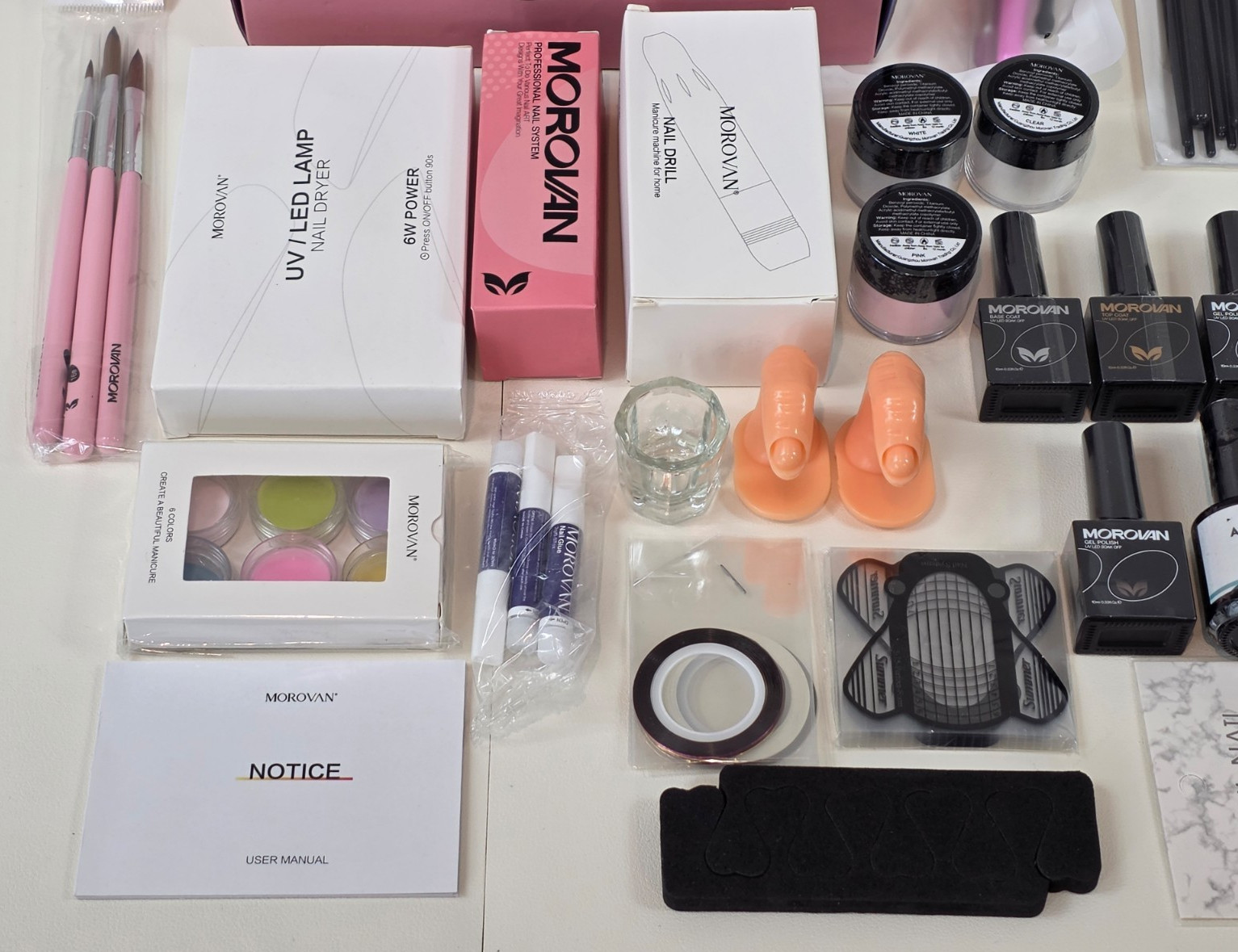 Morovan Acrylic Nail Kit with Everything Beginners Professional Nail Kit #L19