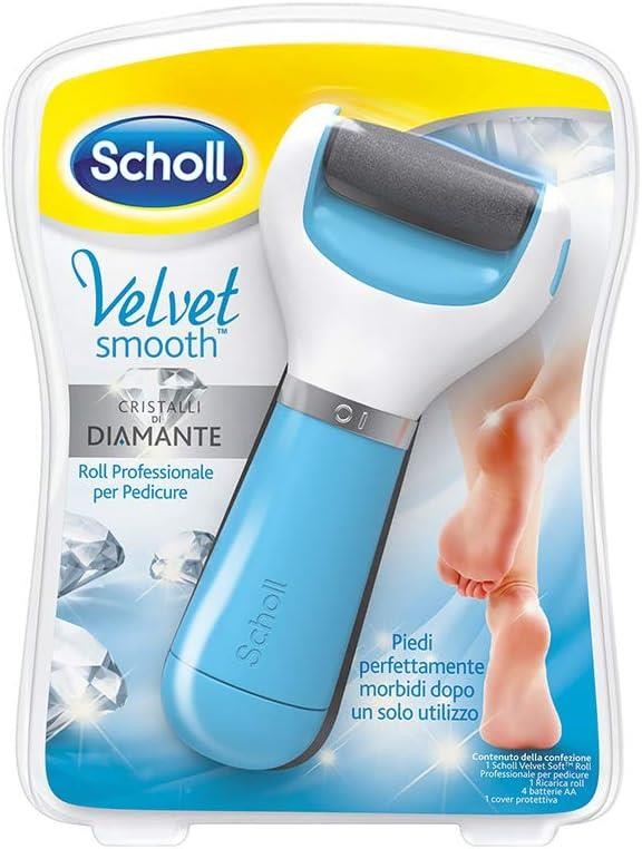 Scholl Velvet Smooth Roll Light Blue Pro Foot Care for Dry Skin, Azure Diamond