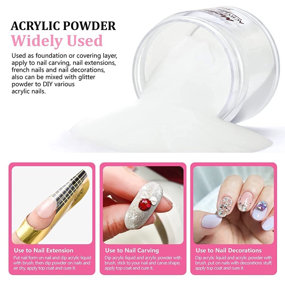 Long-Lasting Clear Acrylic Powder – Effortless Application for Stunning Nails