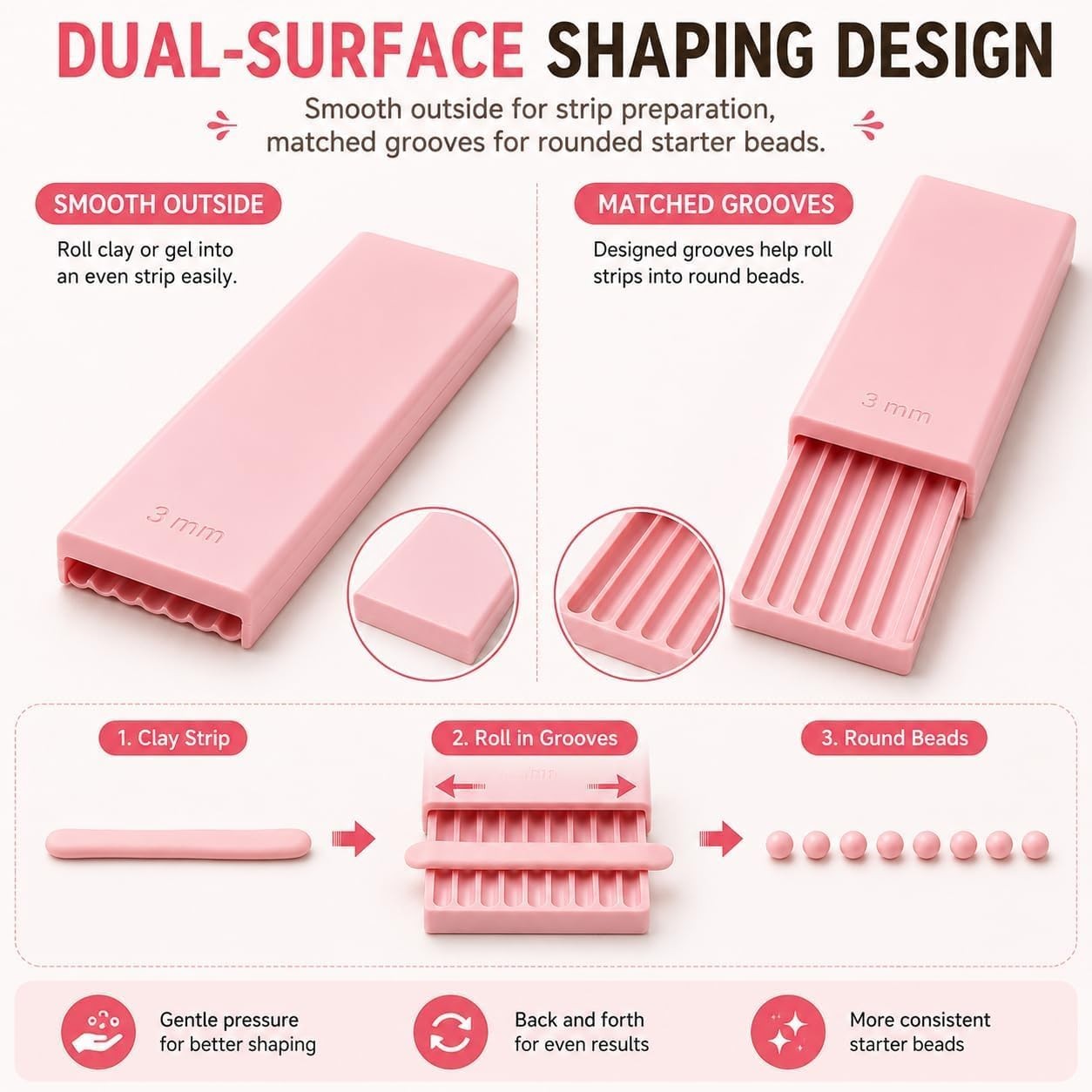 3D Print Clay Gel Ball Maker Tool, Nail Art Bead Roller for 3D Gel Flowers
