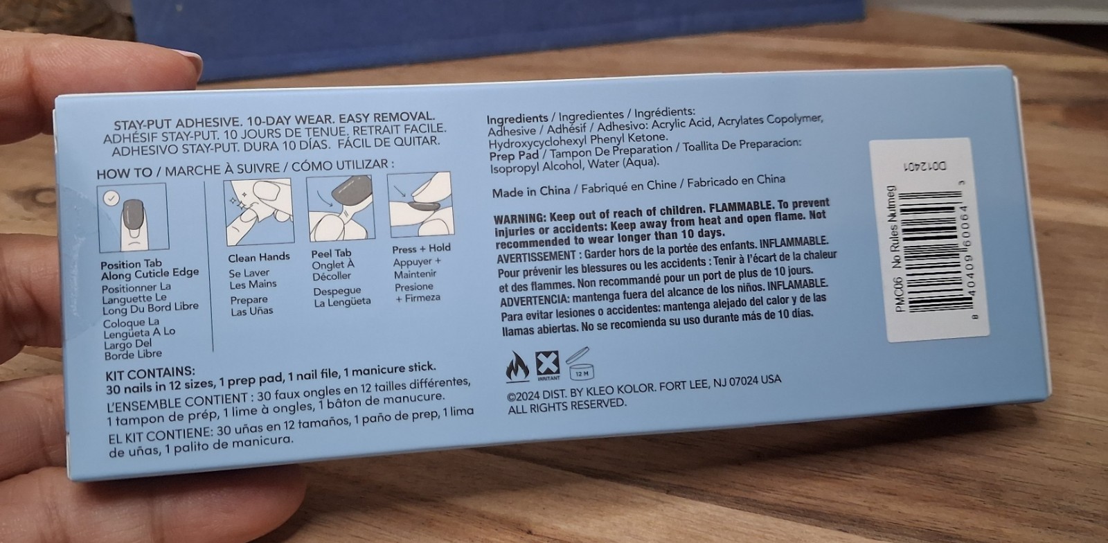 Kleo Kolor Press On Gel Nails No Rules Nutmeg Medium New In Box