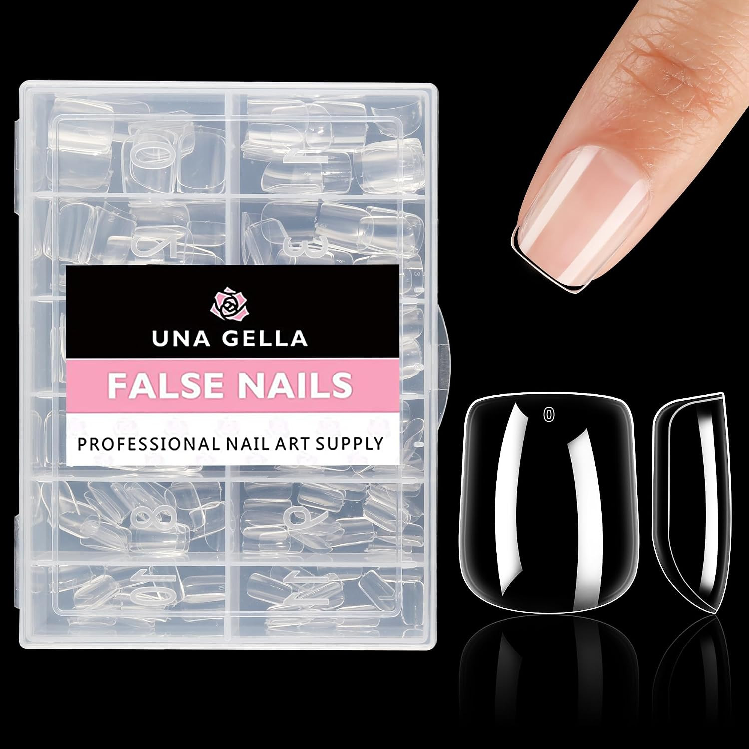 Extra Short Square Nail Tips XS Short Square Gel Tips 216Pcs Press on Nails Full