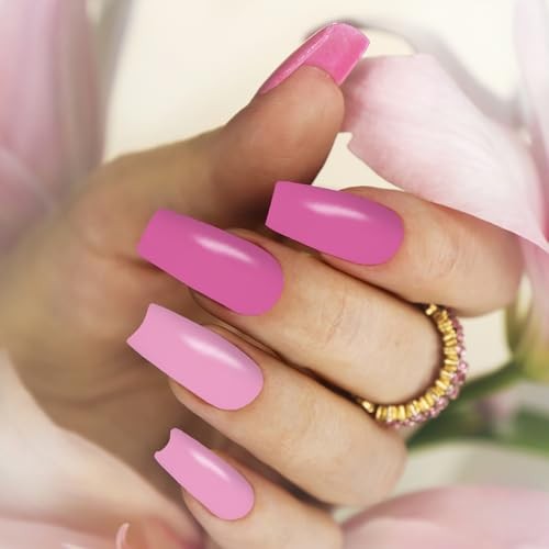 12 Sheets Red Pink Series Solid Color Nail Wraps Full 12 Sheets, Red&pink