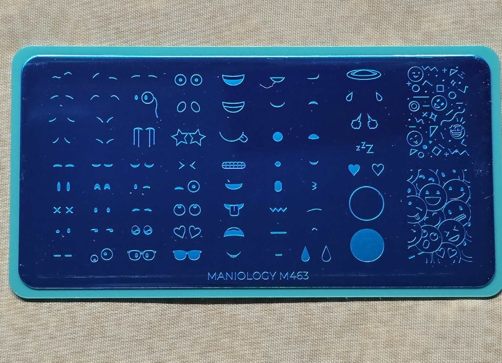 Maniology M463 Nail Stamp Plate Express Yourself Kawaii Emoji Smiley Faces