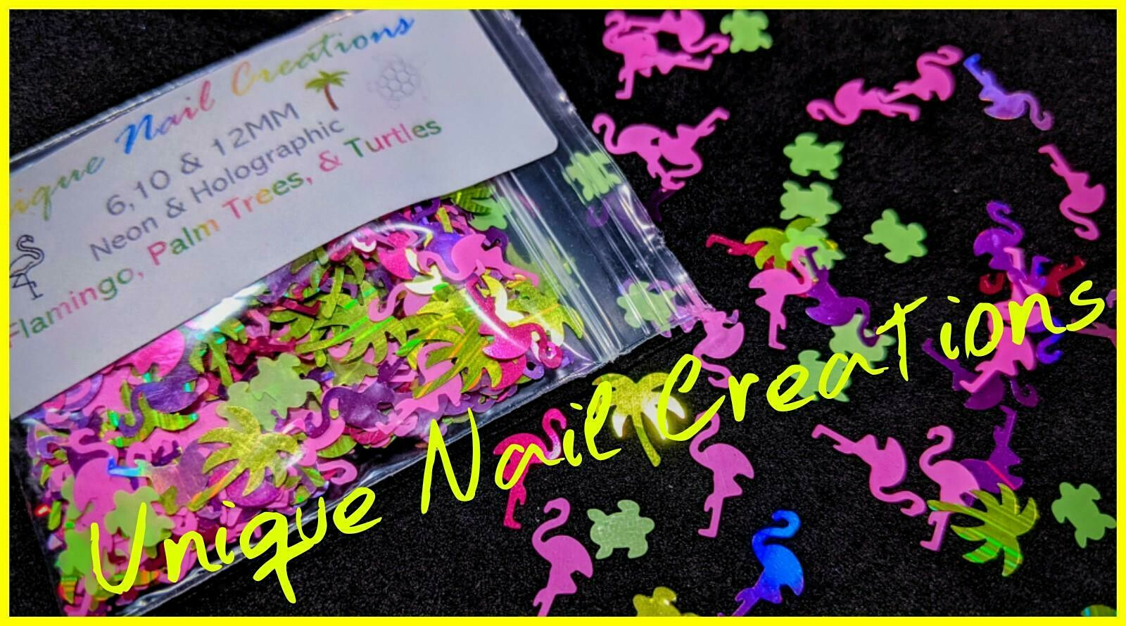 FLAMINGO/PALMTREE/TURTLE GLITTER BLEND~Nail•Acrylic•Gel•Body•Face•Festival
