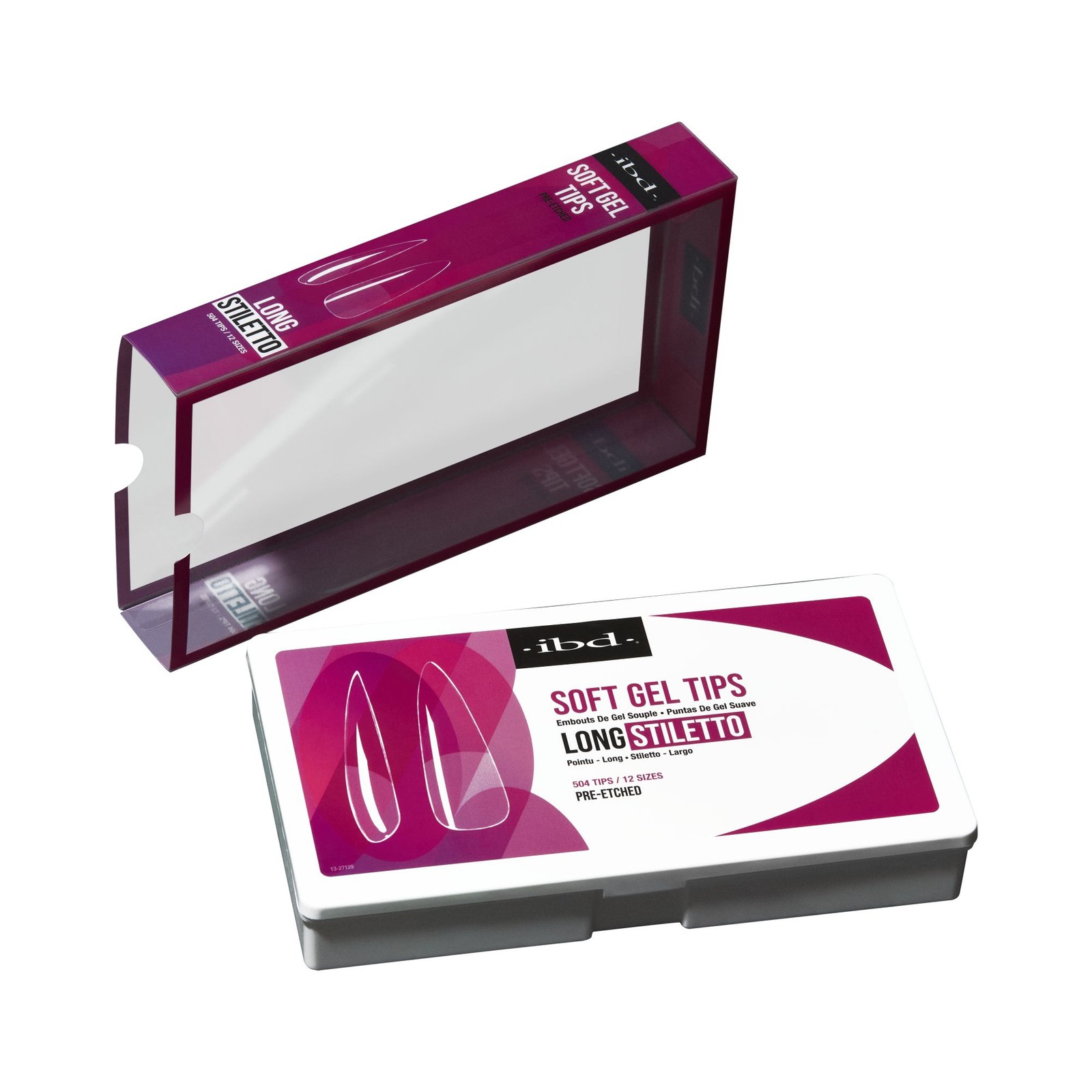IBD Clear Soft Gel Tips – Long Stiletto, 504 ct.