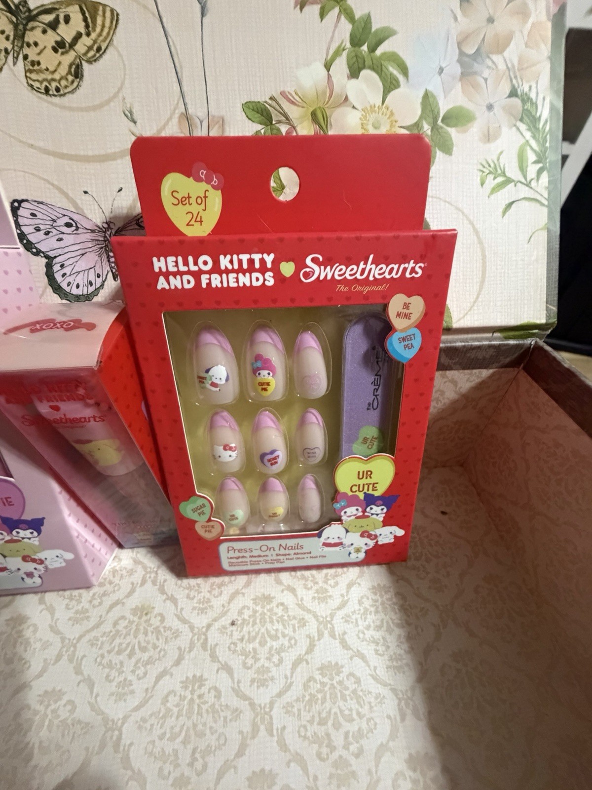 (2) The Crème Shop x Hello Kitty and Friend Press-On Nails Reusable & Lip Tint