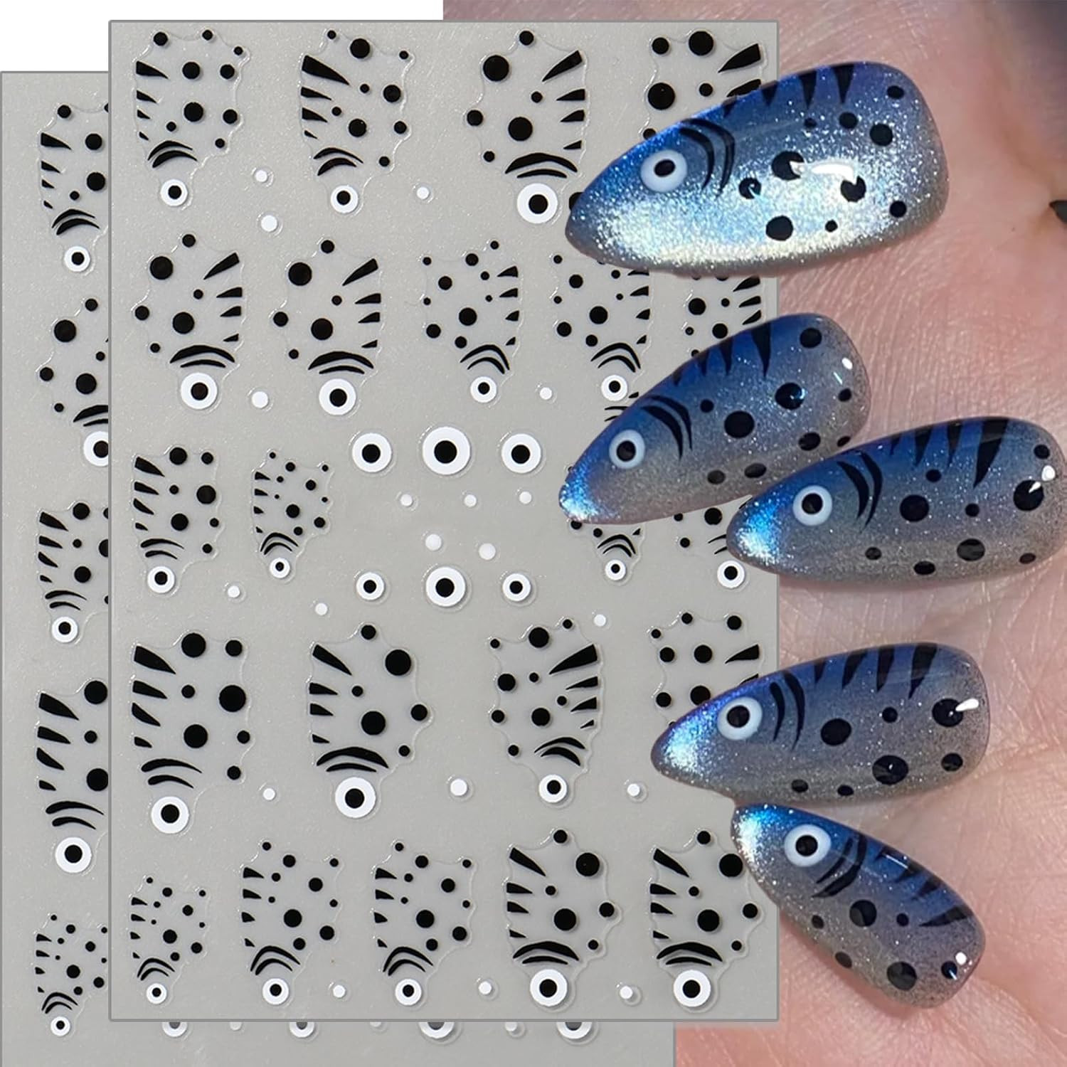 Ant Nail Stickers, Realistic Insect Self-Adhesive Nail Art Decals for Women Girl