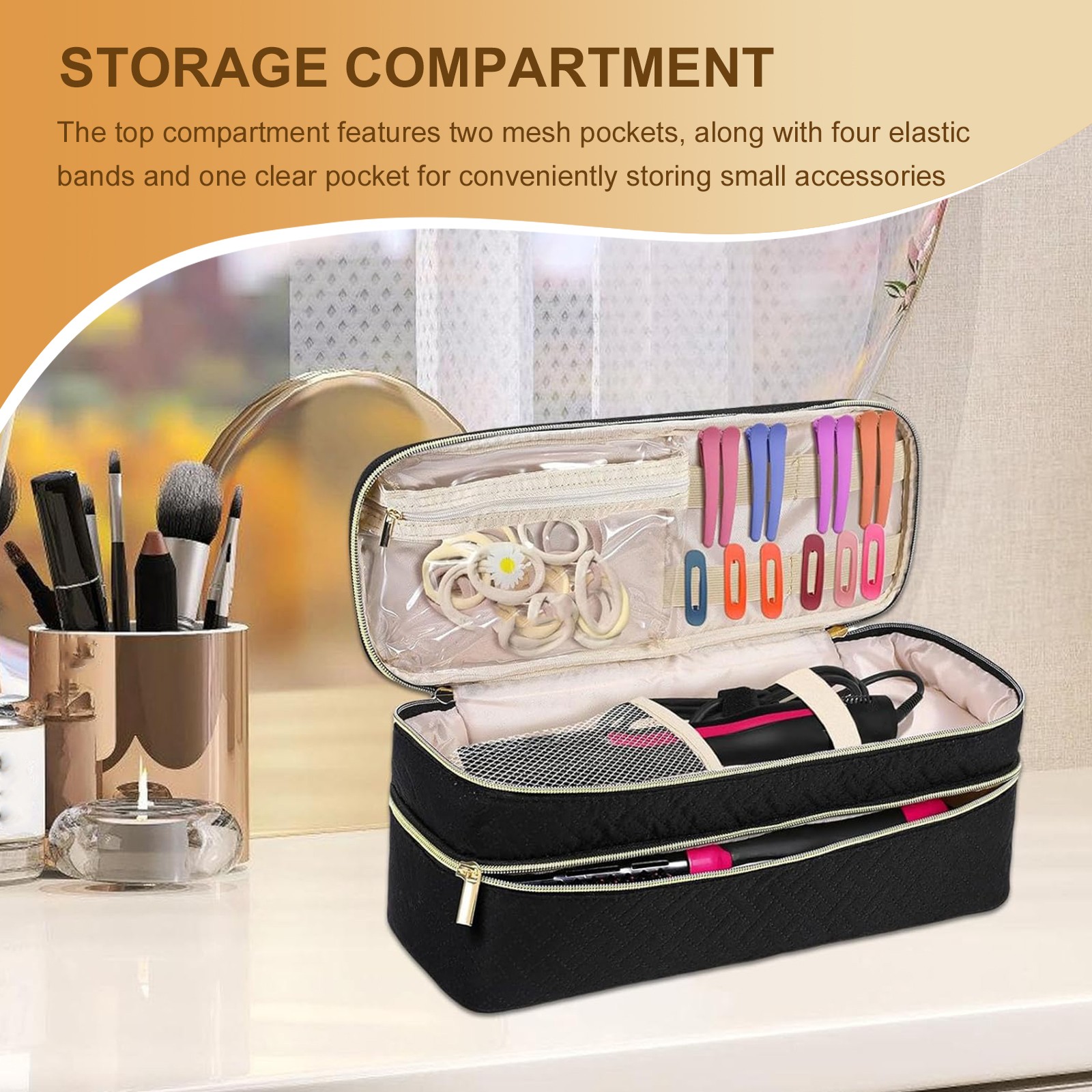Nail Polish Organizer Case Double Layer for Woman Gift Household Manicure Tools