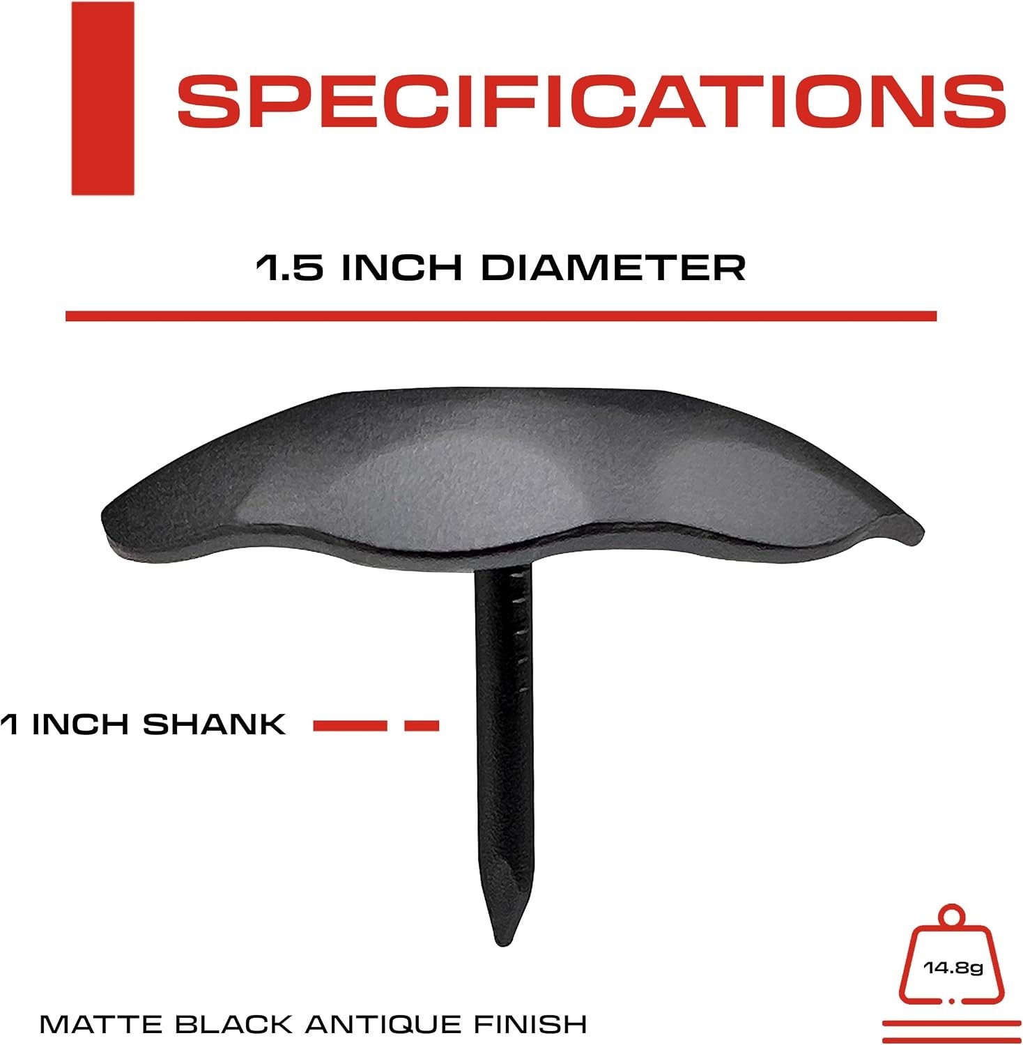 Hammered Iron Clavos – Pack of 50
