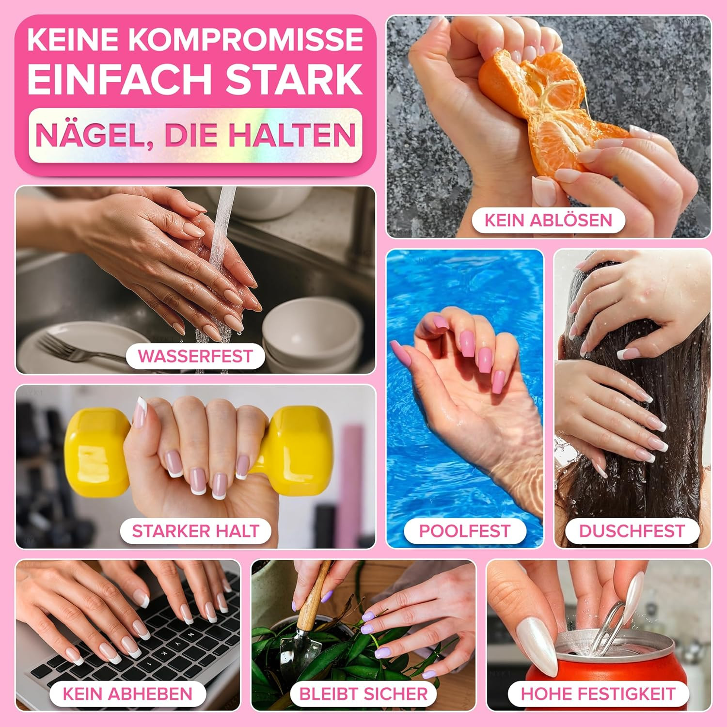 NYK1 Nailbond Nagelkleber Für Kunstnägel Extra Stark (8Ml) Pinsel on Nagelkleber