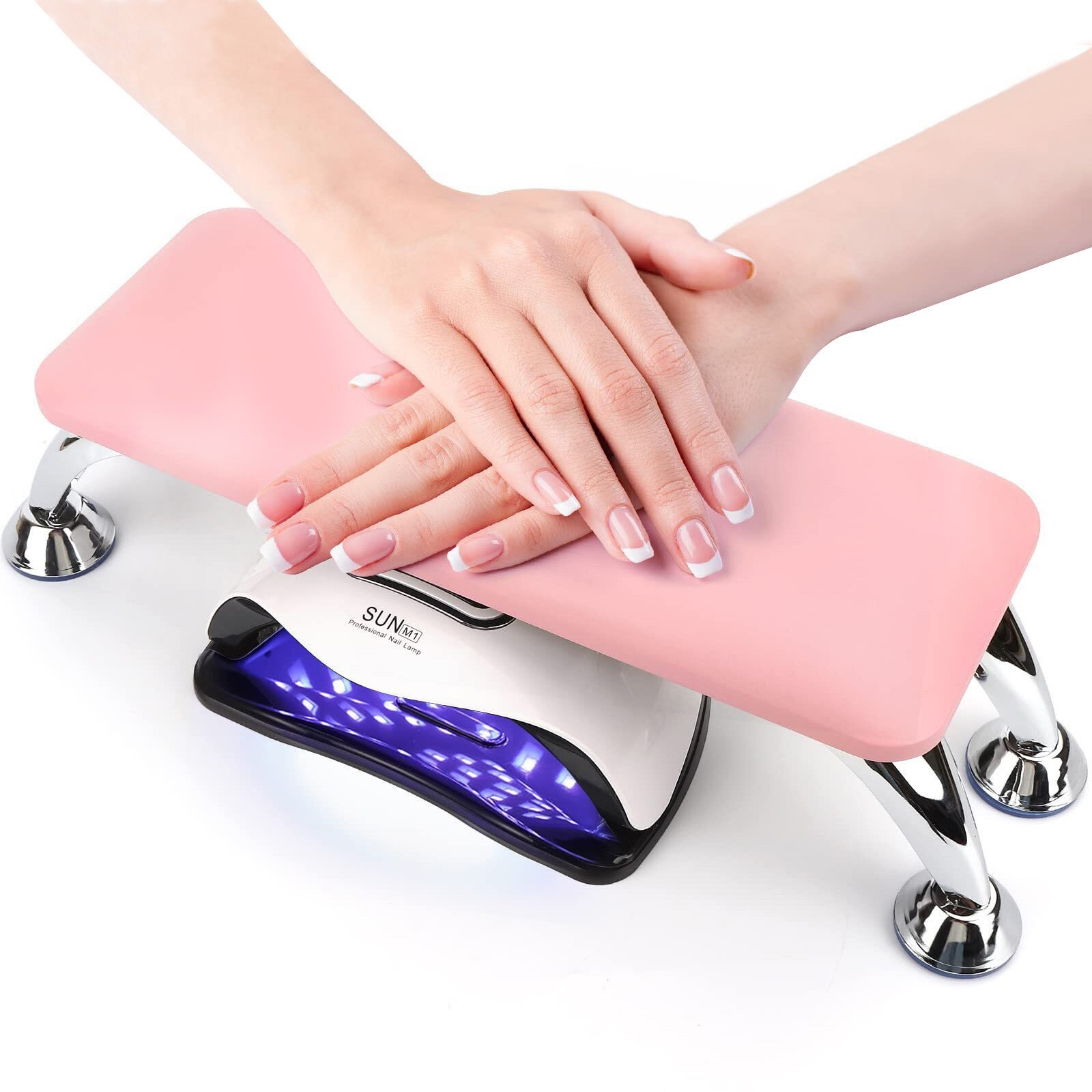 Nail Art Hand Cushion Salon Manicure Tool Leather Arm Rest Soft Pillow Pink