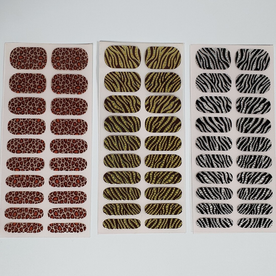 Sexy Zebra and Leopard Pattern 3D Nail Art Stickers 3pcs Korea Beauty Gift