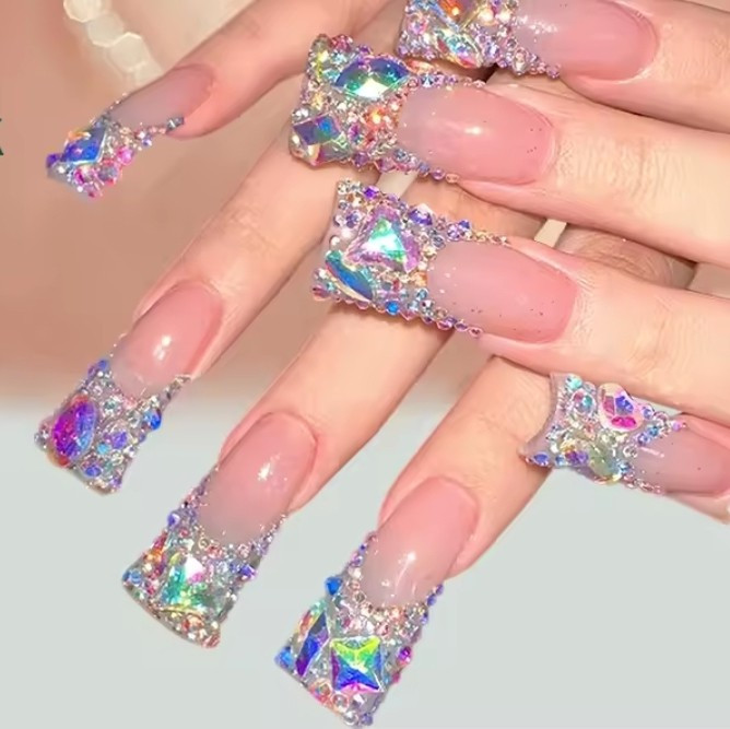 Crystal AB Rhinestones Flatback Clear Strass Stones Nail Art Decoration