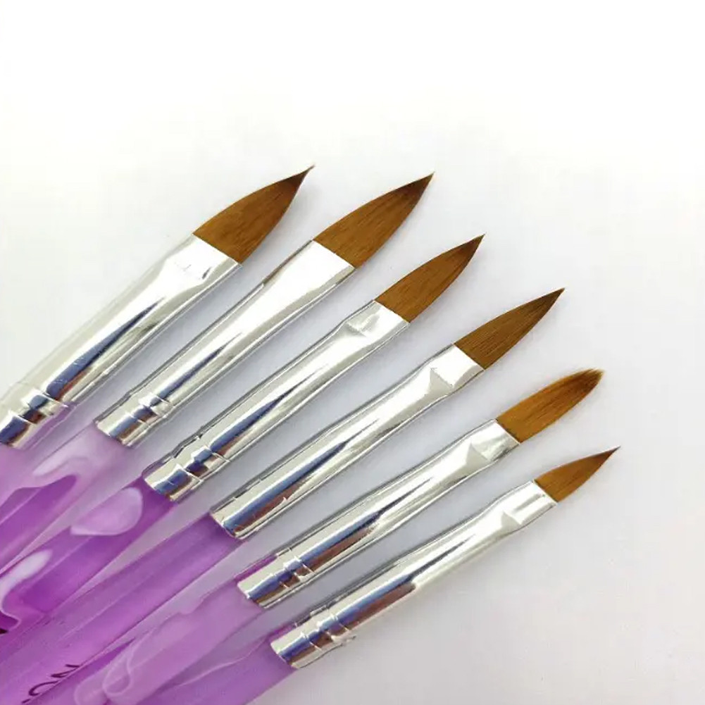 Acrylic Nail Brush Kolinsky Sable Hair 6 Sizes Monomer Powder #2 #4 6 #8 #10 #12