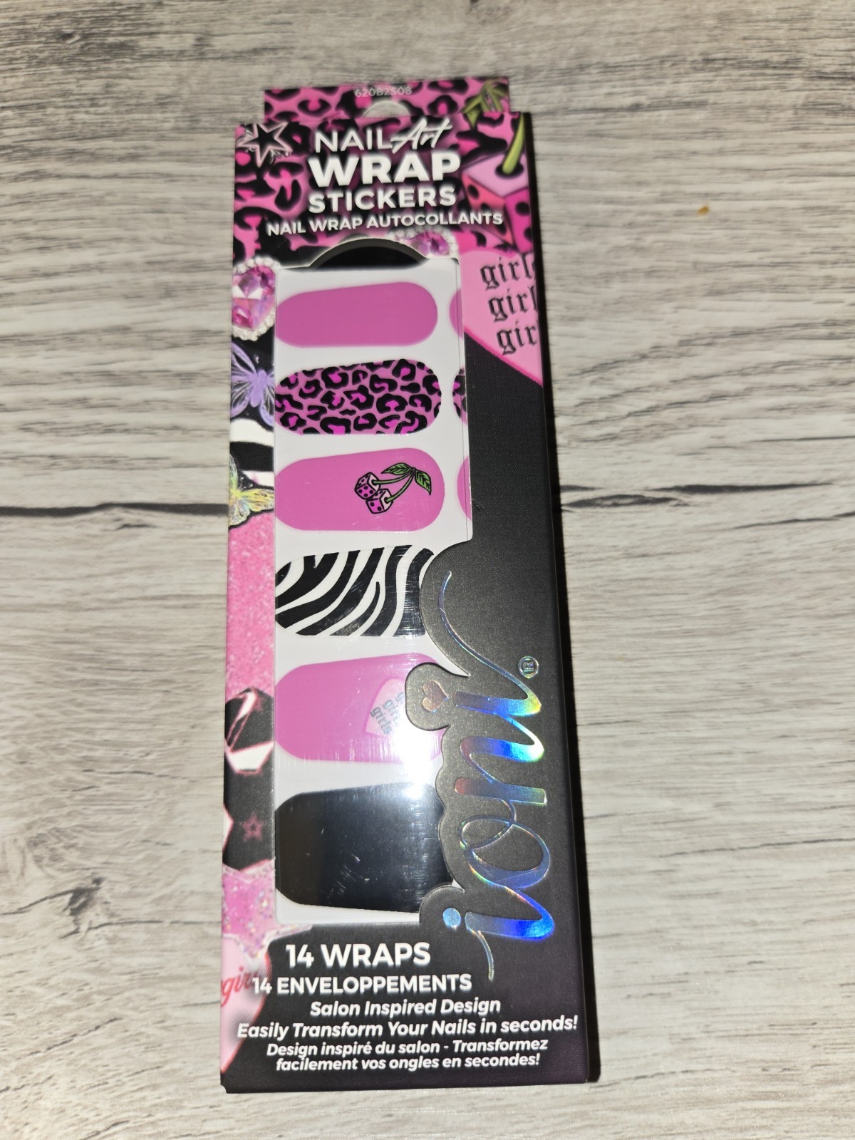 3 PACK – Ioni Nail Art Wrap Stickers 14 Each Nail Polish Strips