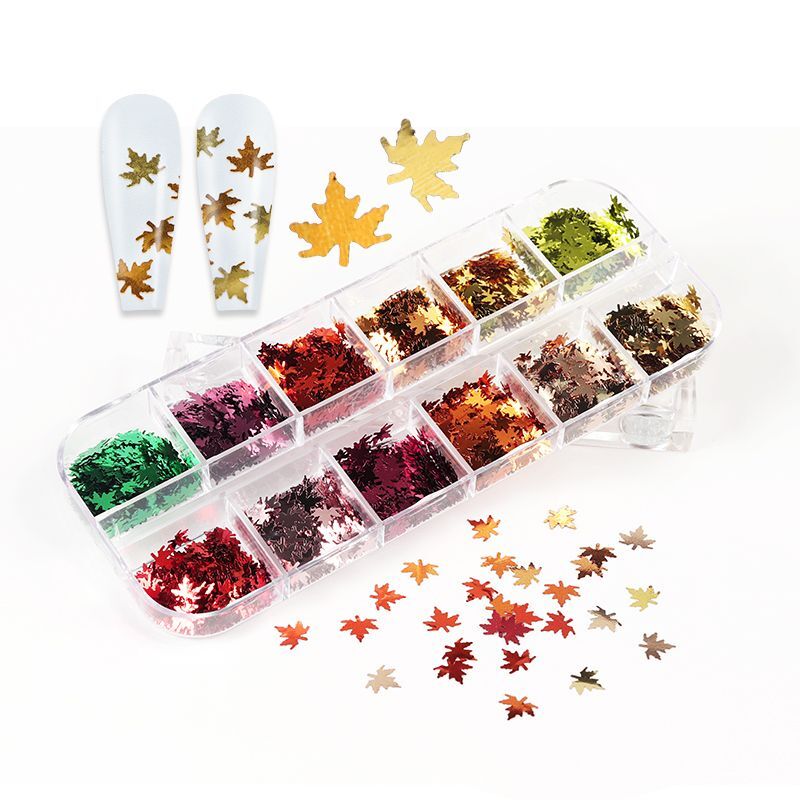 Maple Leaf Sequins Resin – Pumpkin Fall Tumbler Glitter DIY Resin Nail Art Decor