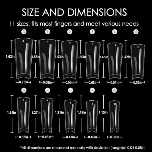 Duck Nails Tips 220Pcs XXL Duck Feet Style Nail XXL Duck Nails Half Cover, Box