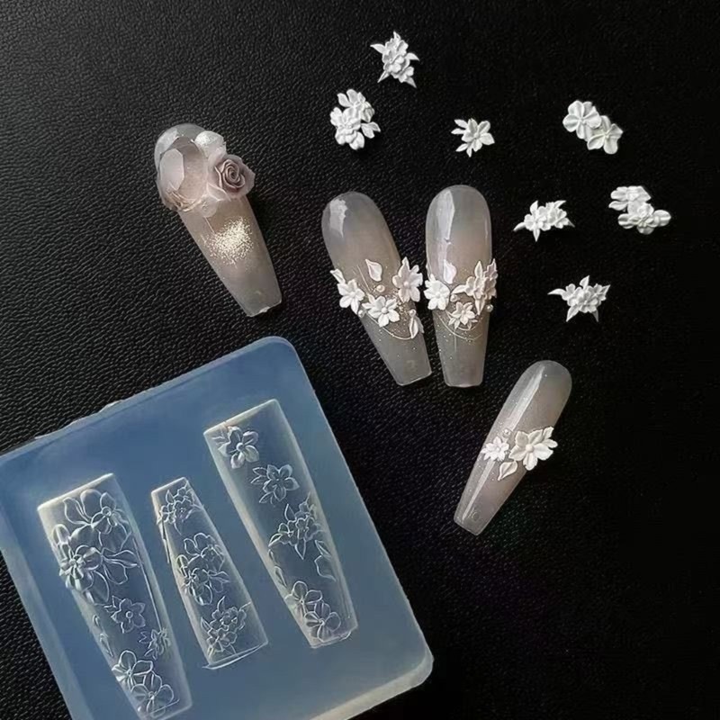 Easy Cleaning Flower Nail Carving Mold For Nail Charm Accessory Crafting