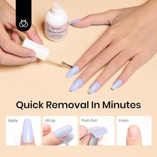 Solid Nail Glue Gel & Remover Set 20ml – Press On & Acrylic Nails, UV Light Cure