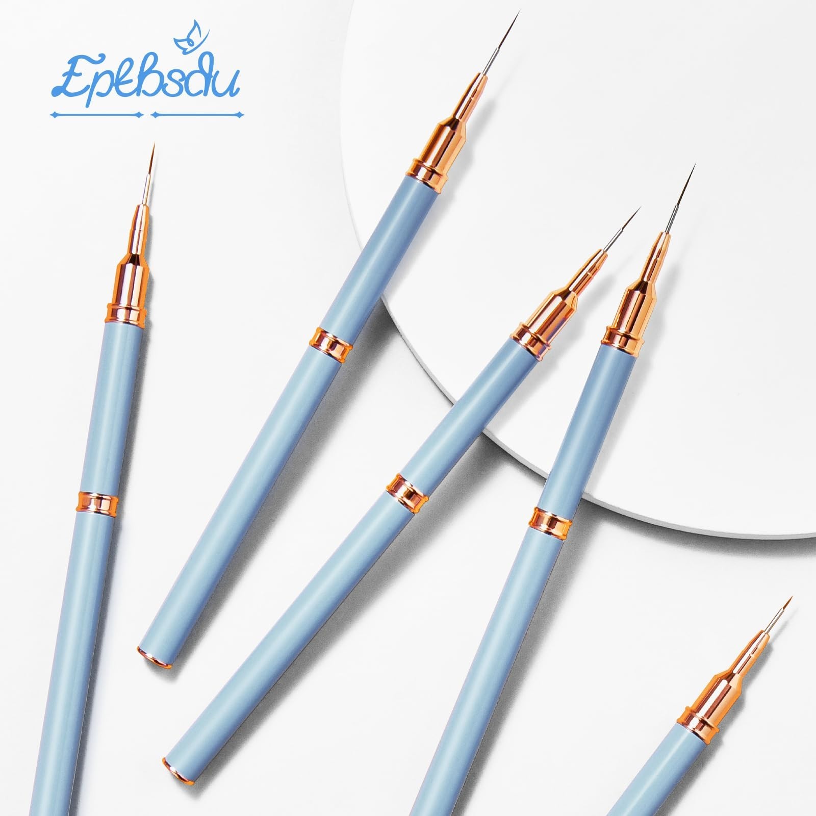 10PCS Double-Ended Nail Art Brushes Set – Fine Detail Liner Brushes for Nail Des