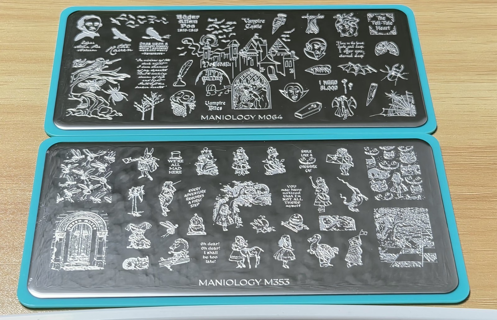 Maniology Nail Art Stamping Plate Bundle — 2-Plate “Dark Fantasy & Literary”…
