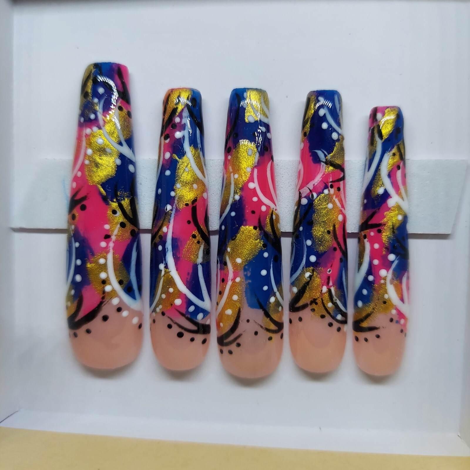 90’s Inspired Freaknik Colorful Summer Nails Spring Wedding Rainbow Nails
