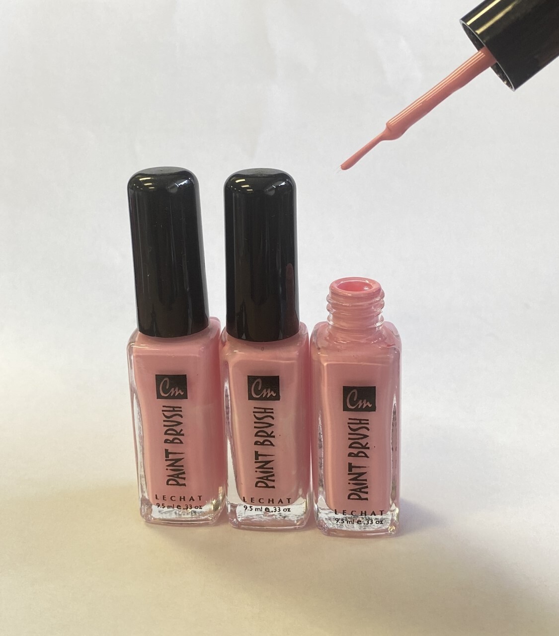 Le Chat-CM Nail Paint Brush Polish Pink Pastel 613, lot of 3 0.33oz,9.5 ml