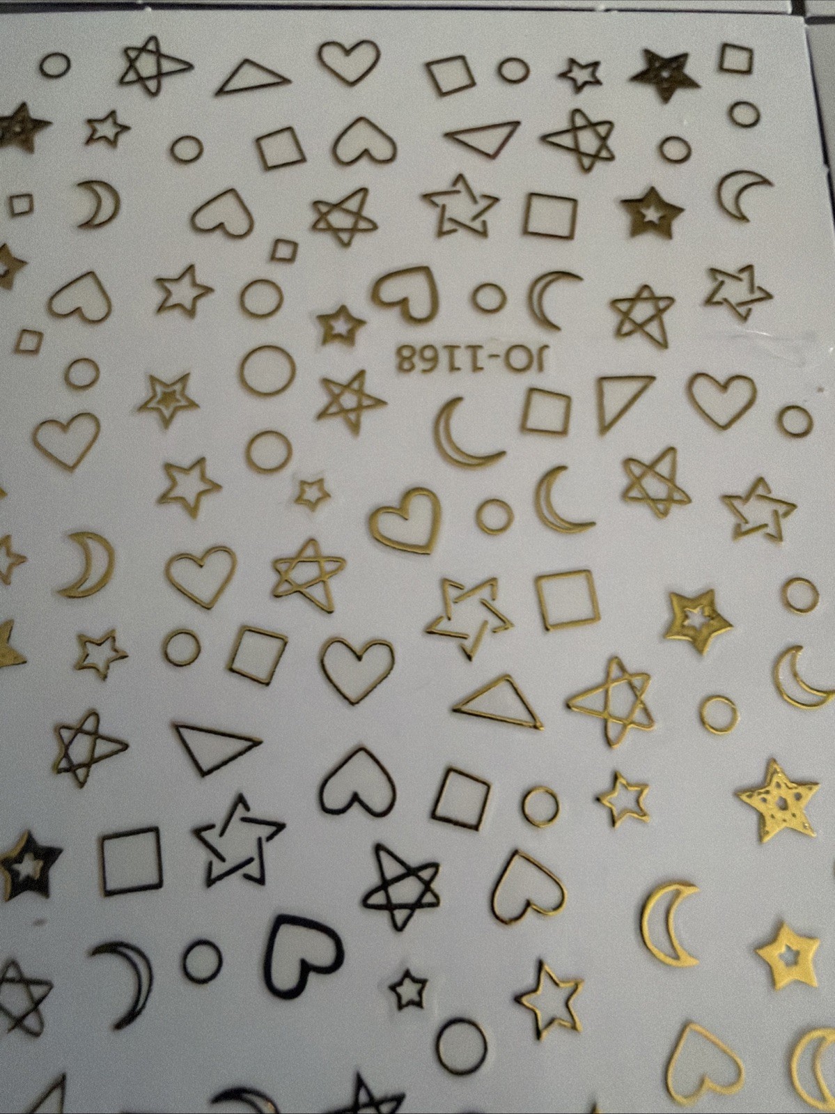 Laser Gold 12 Constellation Galaxy Moon Stars 3D Nail Art Sticker