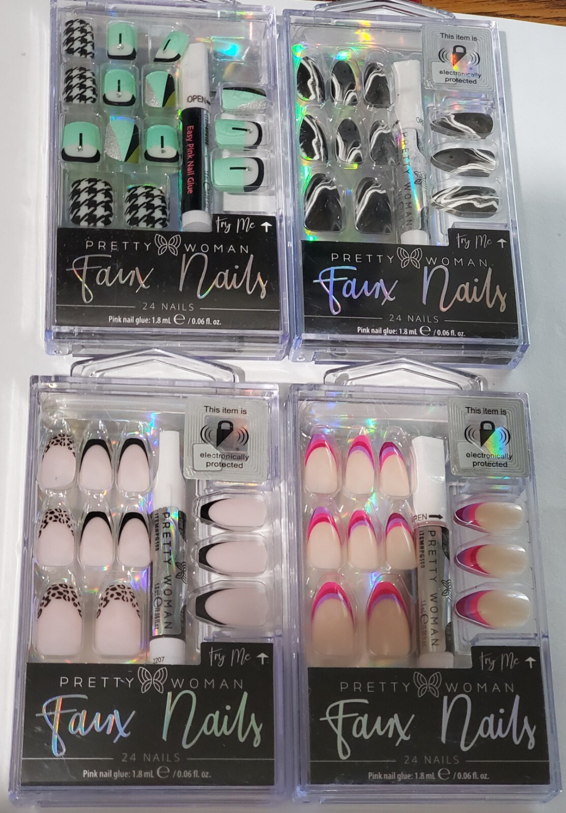 Pretty Woman Faux Nails 24 Nails & Glue, Buy 2 Get 1 Free, Free Shipping