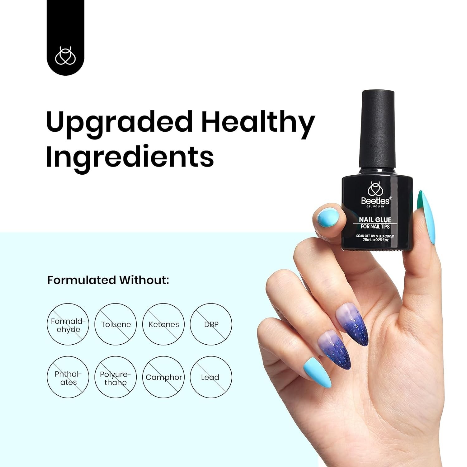 Beetles 9-in-1 Nail Glue Gel – Long Lasting UV Curing for Impeccable Nail Art