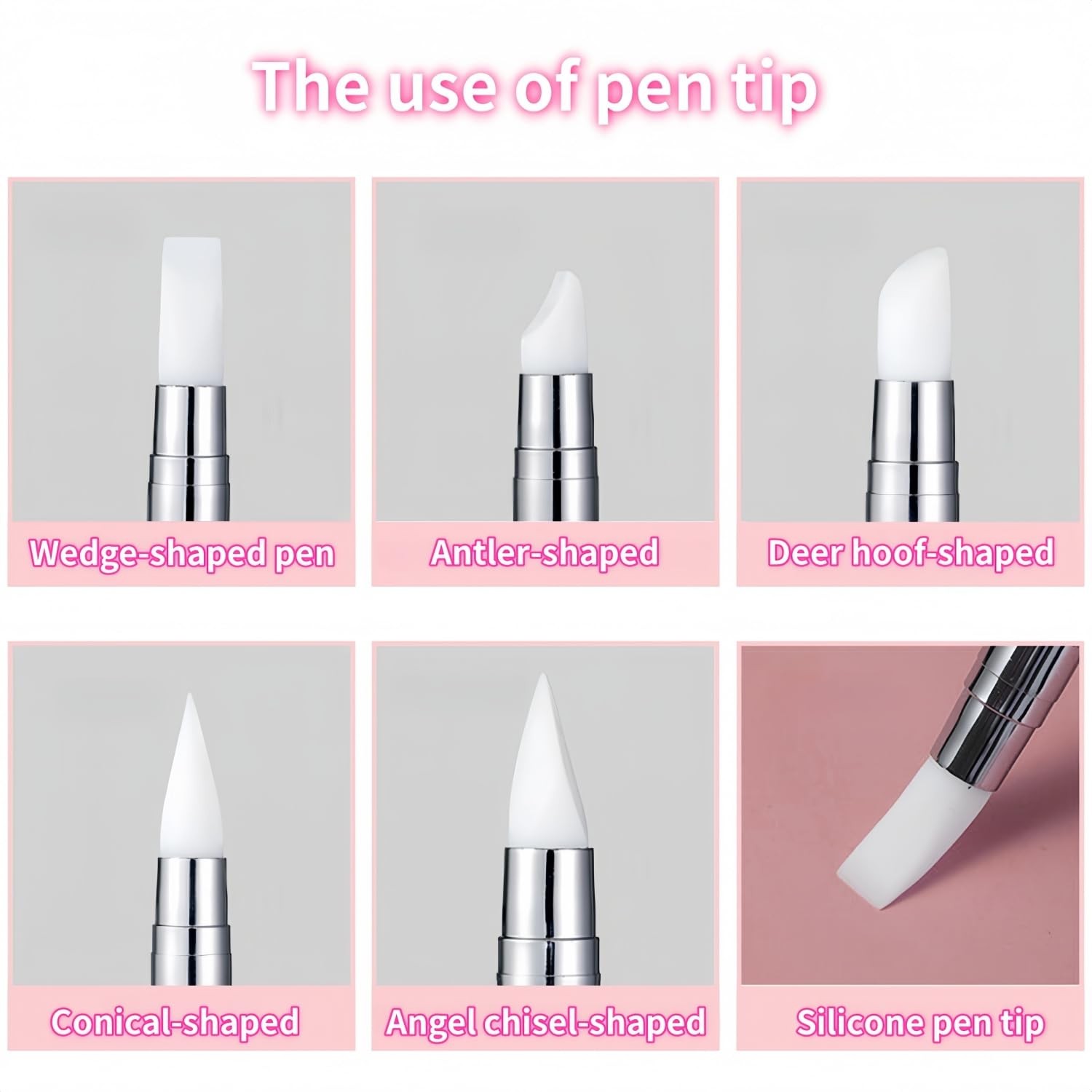 5Pcs Dual-Tipped Silicone Nail Art Pens, 2-Way Dotting Multiple colors