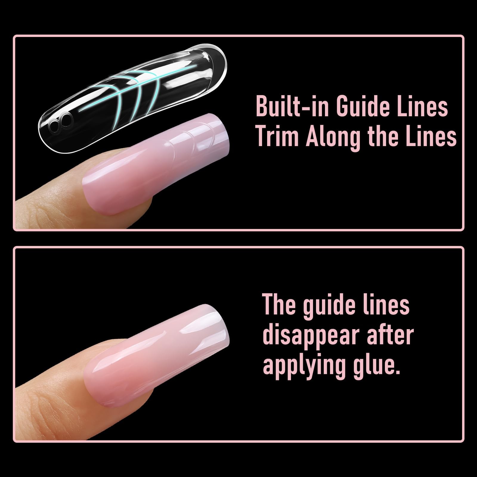 Curved Dual Forms for Polygel, Square Poly Gel Nails Forms for Nail Extension…