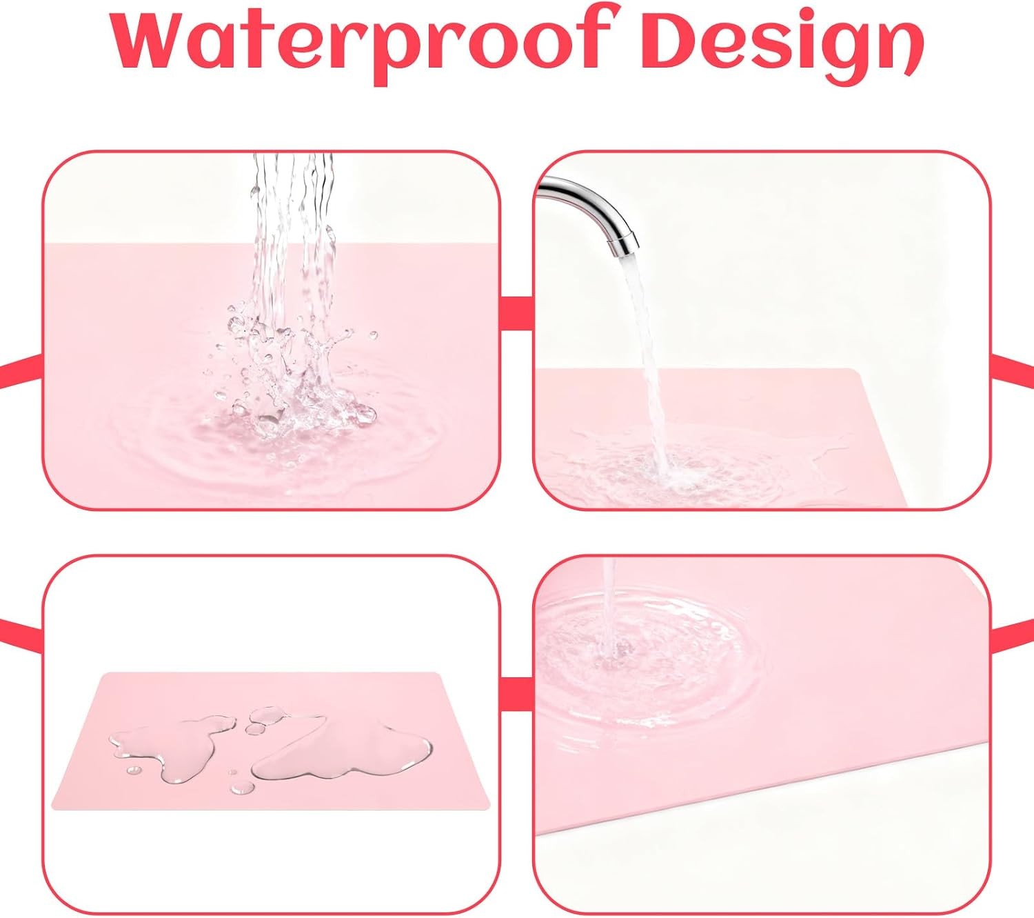 23.6 x 11.8in Foldable Nail Art Table Mat, Soft Microfiber PU Leather Nail Desk