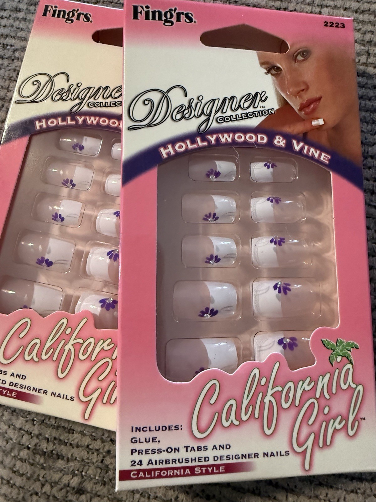 Lot of 2 Fing’rs California Girl Press On Nails 2223-Hollywood And Vine