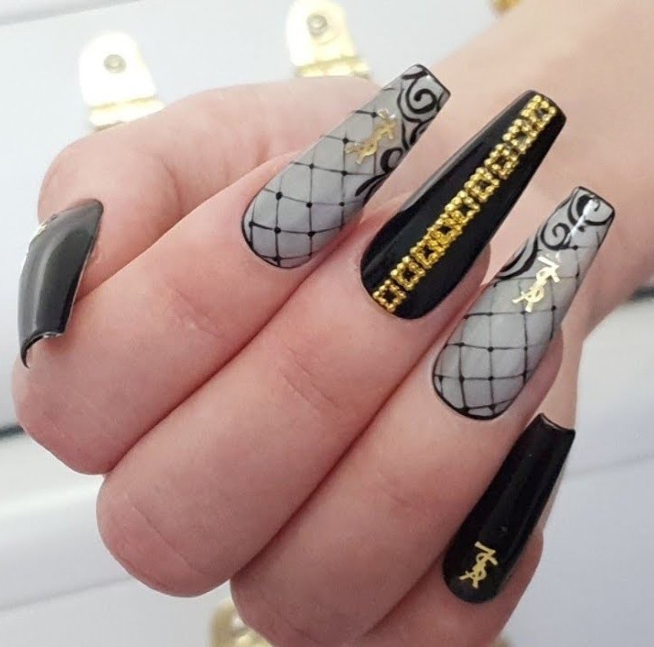 NWT NAIL ART DESIGN GOLD METAL NAIL FINDINGS: ULTIMATE MIX N°1!