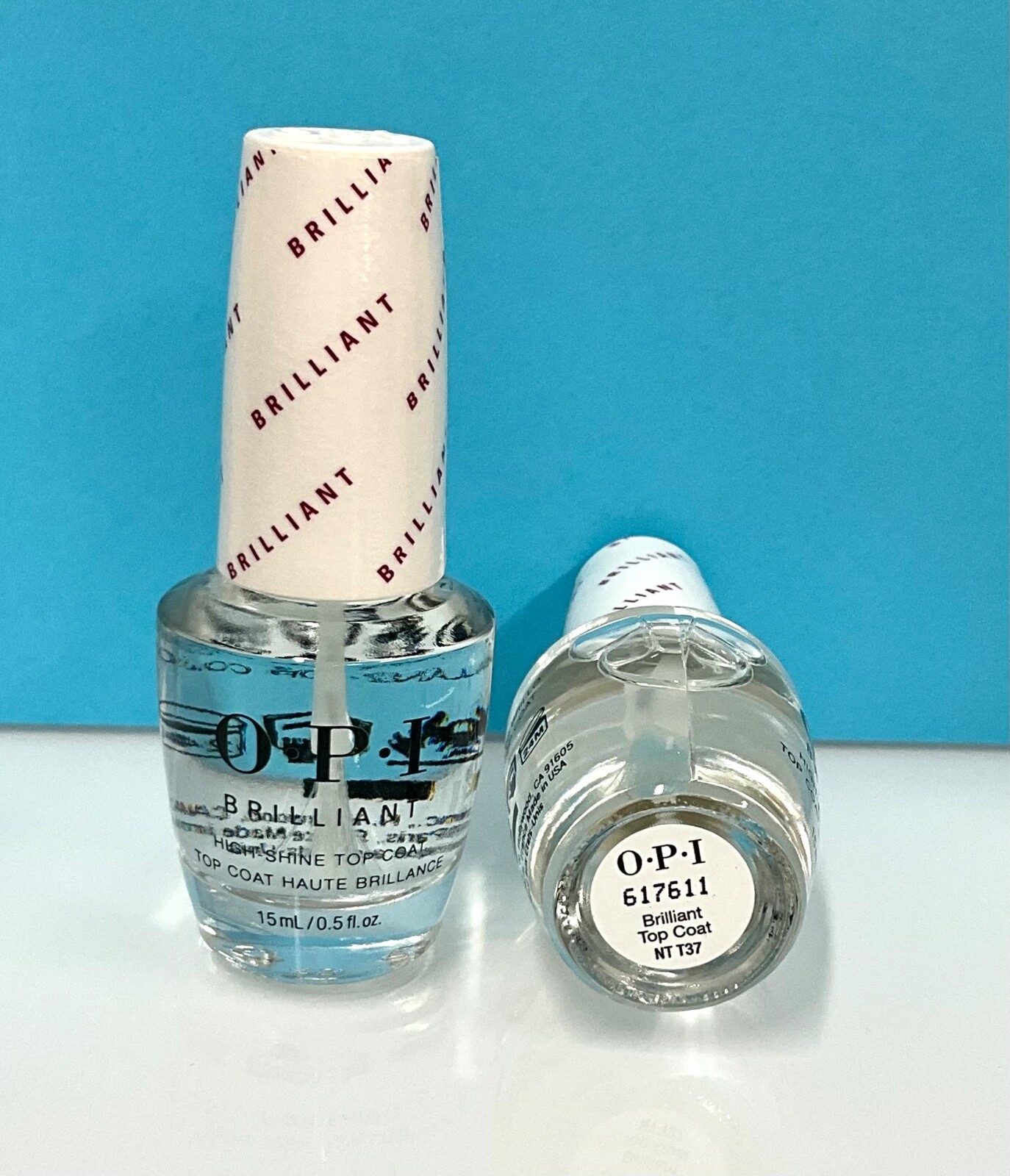 Pack of 3 x OPI Brilliant High-Shine Top Coat Nail Lacquer Polish 0.5oz – NTT37