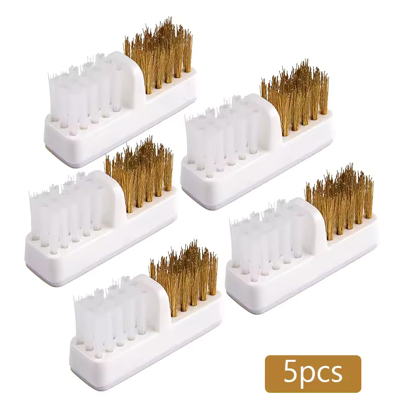 1/5X Copper Nail Drill Bit Cleaning Brush – Multi-Use for Salon & Home Nail Art